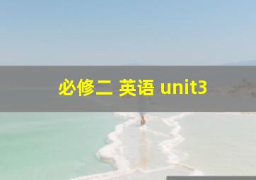 必修二 英语 unit3